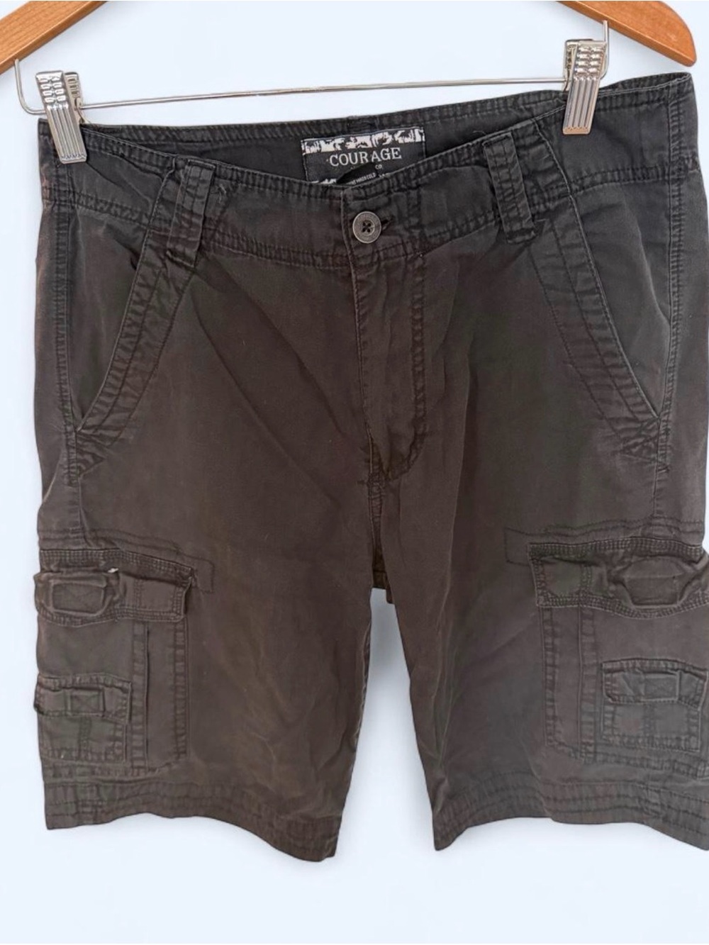Courage Men's Dark Cargo Shorts - Black